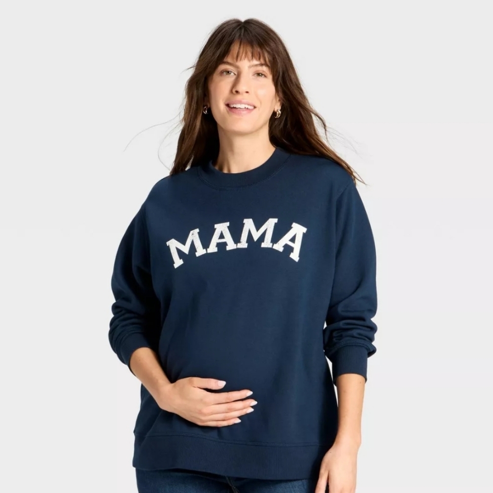 HOST PICK Isabel Maternity by Ingrid & Isabel Navy MAMA Sweatshirt